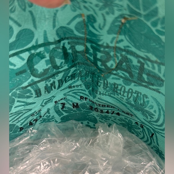 Corral Turquoise and Brown Western Boots Size 7M - Picture 11 of 11